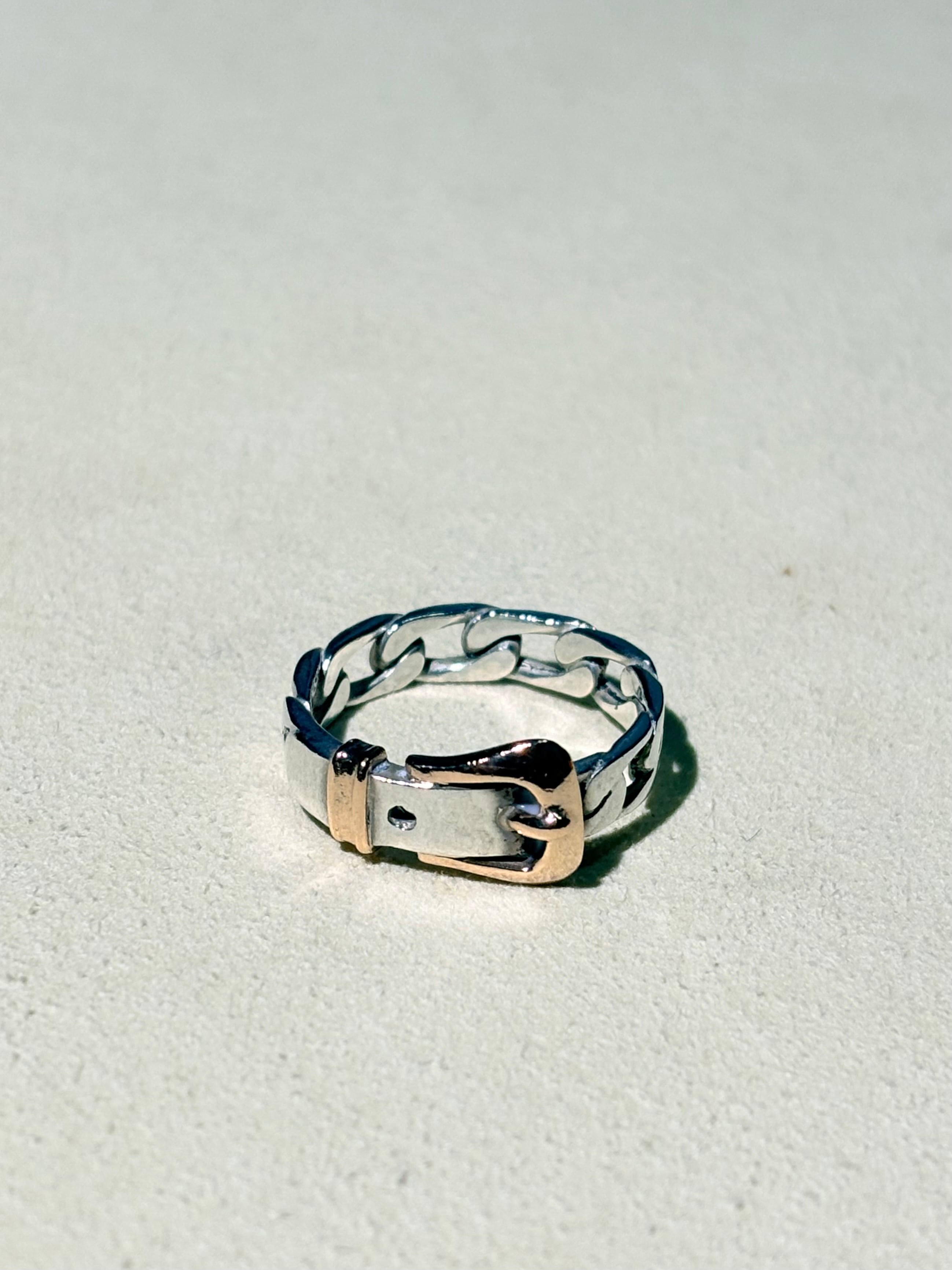 10k Belt Buckle Ring #13.5 -Italy-