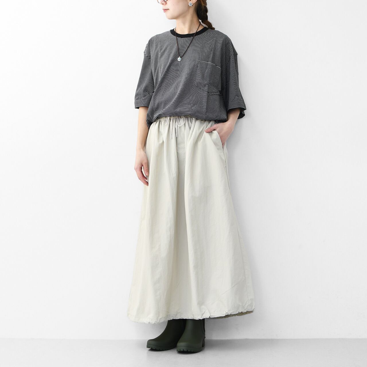 Handvaerk [ハンドバーク] 60/2 S/S BIG T-SHIRT -STRIPE- [6524-b] 60