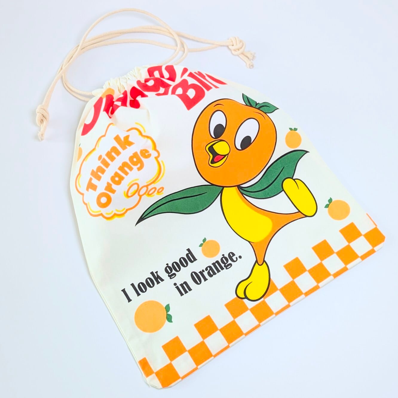 【 Orange Bird ( オレンジバード ) 】ディズニー / ディズニーワールド / フロリダ / 巾着袋L / コットン巾着〚アメリカン雑貨 アメトイ〛