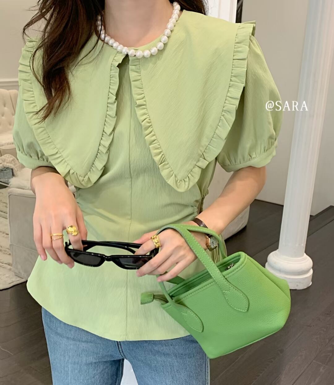 ビッグカラー　ブラウス　AJ33172-916