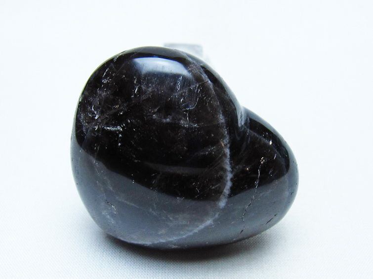 モリオン 置物 ハート 黒水晶 一点物 145-1935 | 天然石