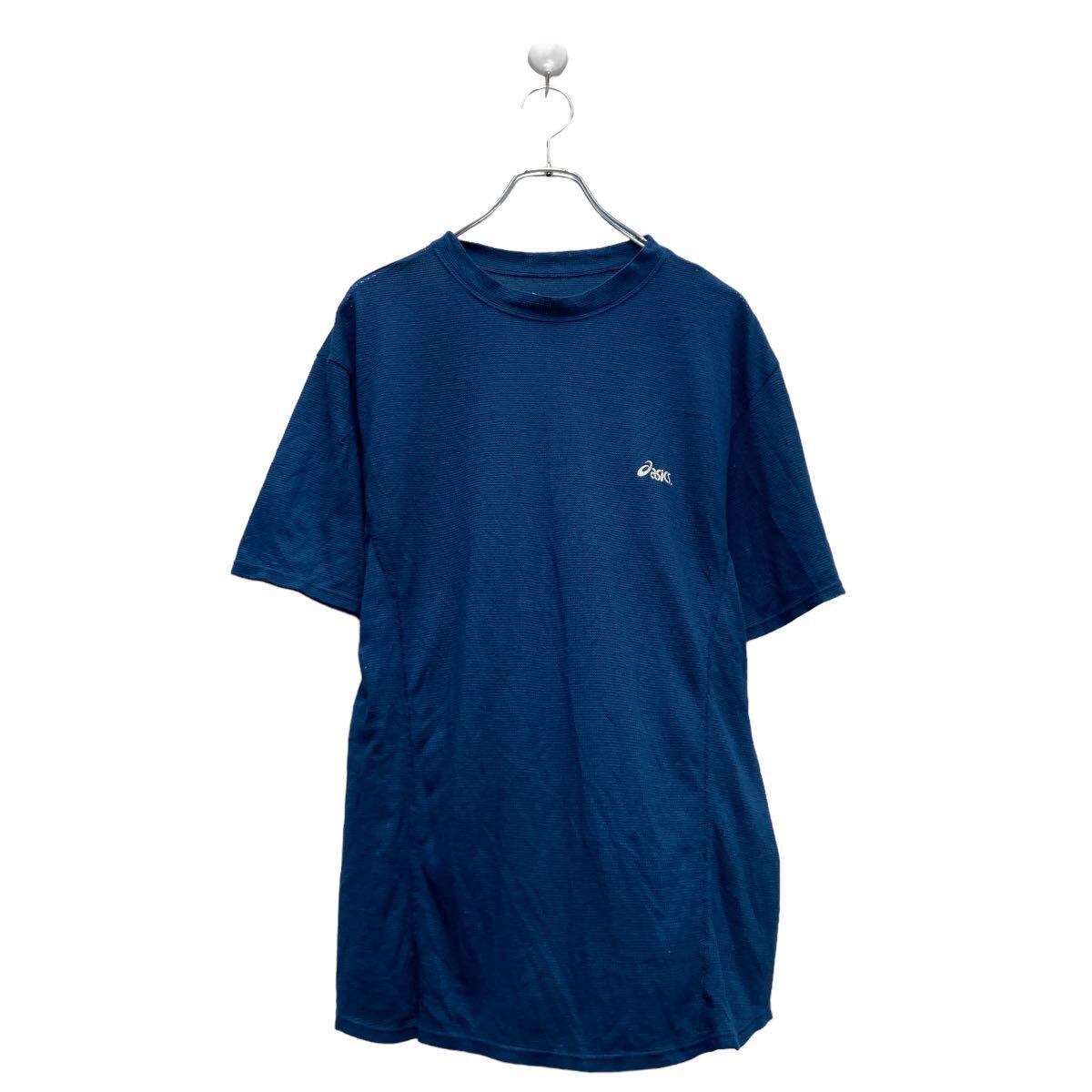 asics 半袖 プリント Tシャツ アシックス XL ネイビー ビックサイズ