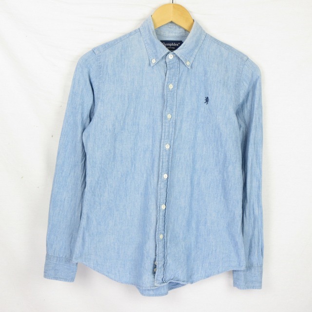ジムフレックス シャンブレー ボタンダウンシャツ size12/gymphlex　0701