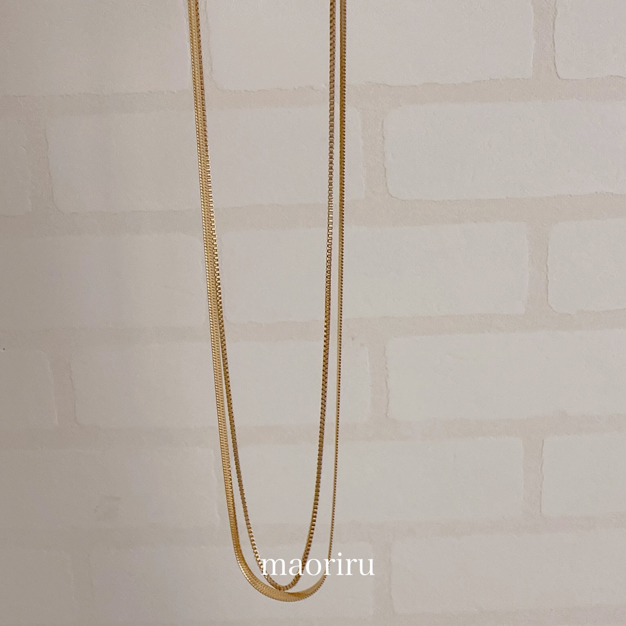 sumikaneko スネークチェーン2連ネックレス snake chain double 
