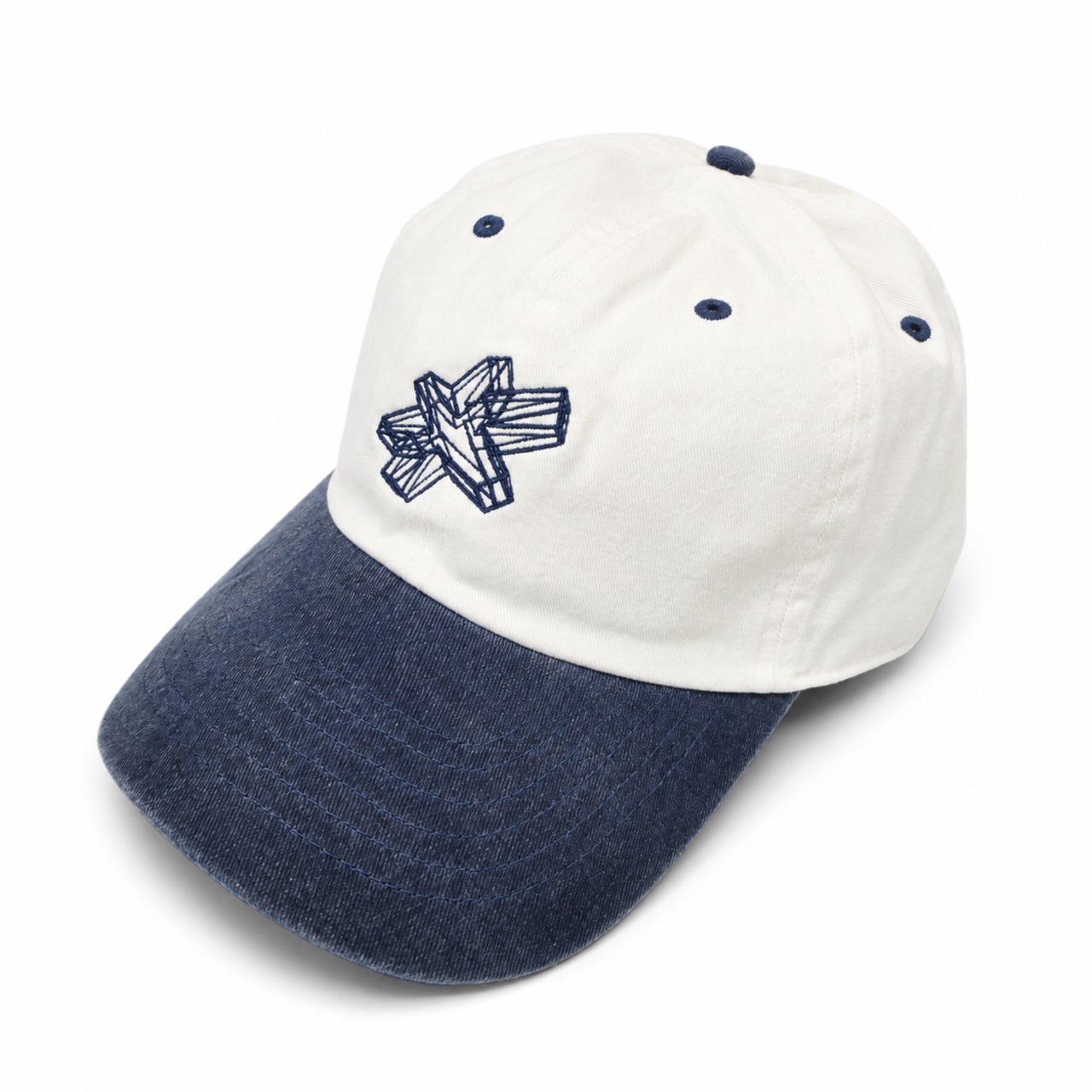 Asterisk Logo Ball Cap / natural×navy - 1
