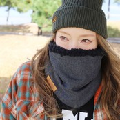ROBIN NECK WARMER /インディゴデニムBK&ブラックファー
