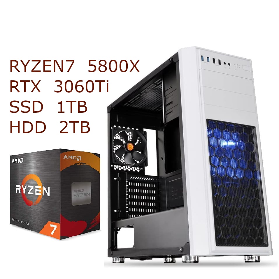 高性能ゲーミングPC 白 RTX2070super Ryzen7 3700X