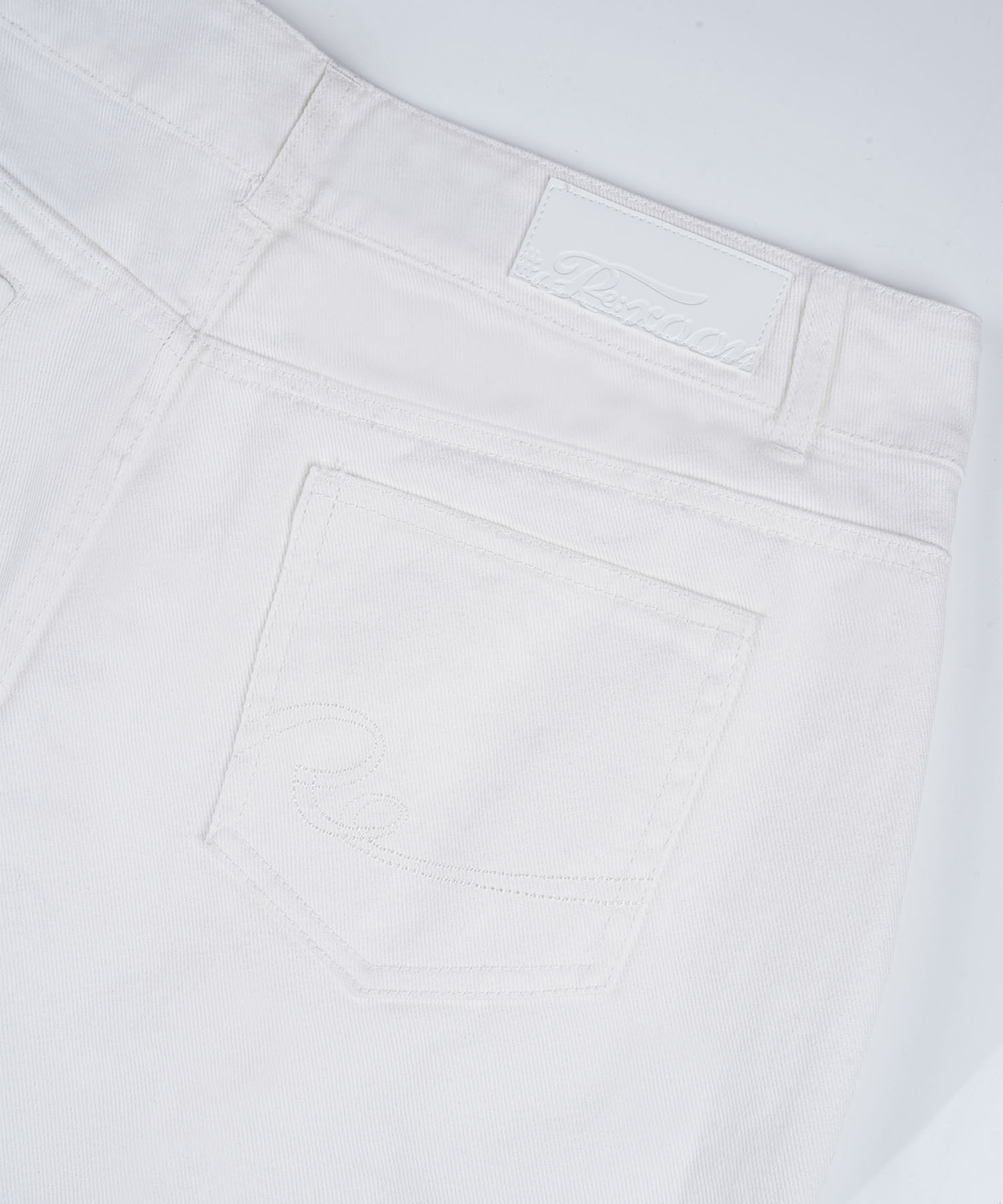 【#Re:room】SLIM STRAIGHT WHITE DENIM［REP246］