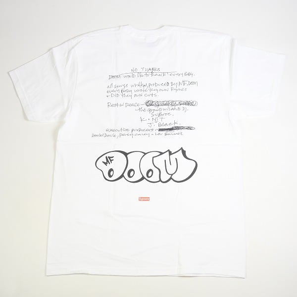 Size【L】 SUPREME シュプリーム ×MF DOOM 23AW Tee White Tシャツ 白