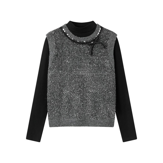 Sequin mix vest ＆ tops　B3614