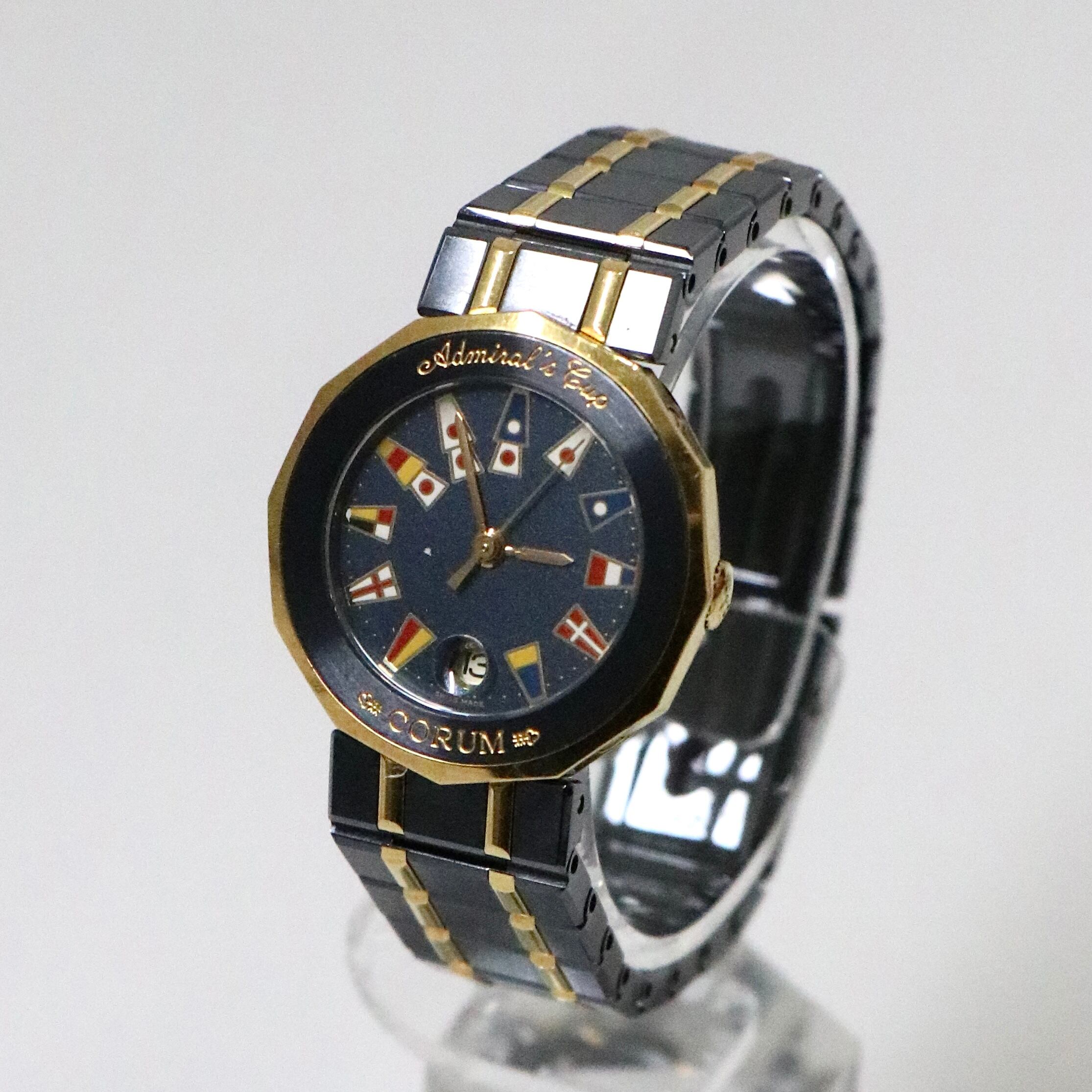 SS ガンブルー/K18YG CORUM コルム アドミラルズカップ レディース