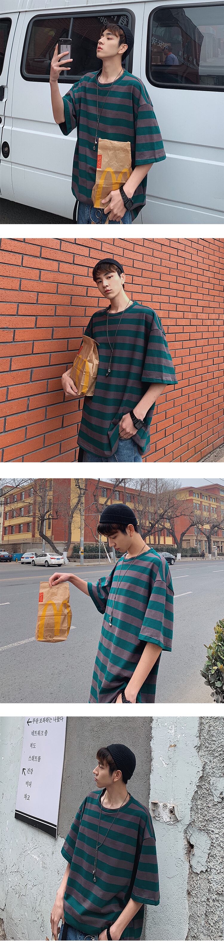 全3色 Tシャツ カットソー ボーダー カジュアル シンプル