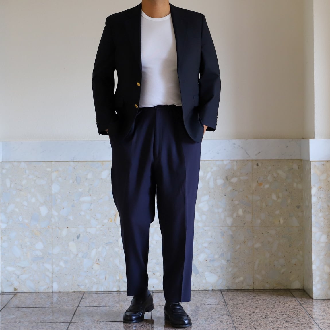 極美品】BROOKS BROTHERS Loro Piana Made in Canada wool Navy blazer