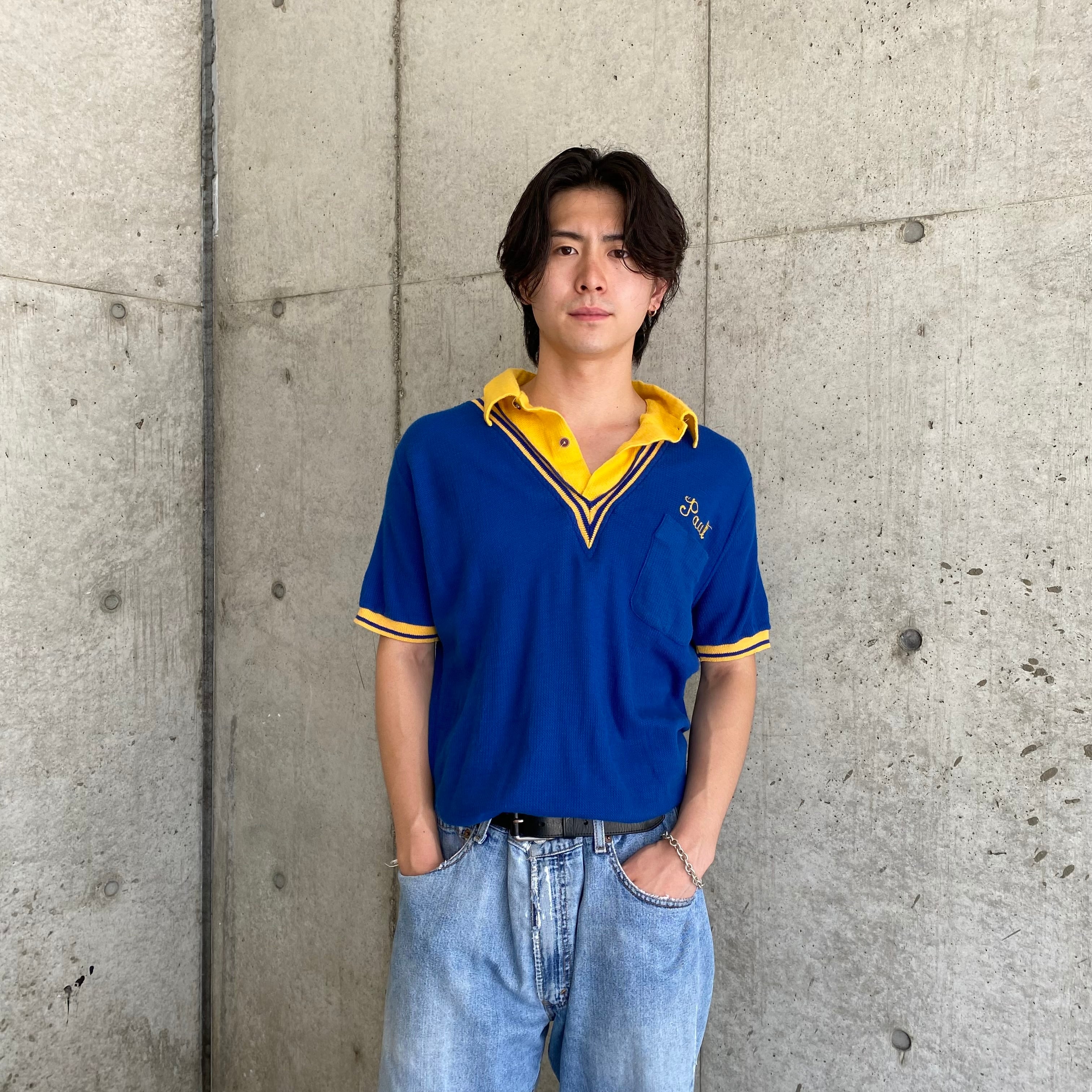 希少 黒 XXL 60s HILTON ボーリングシャツ オールドイングリッシュ 