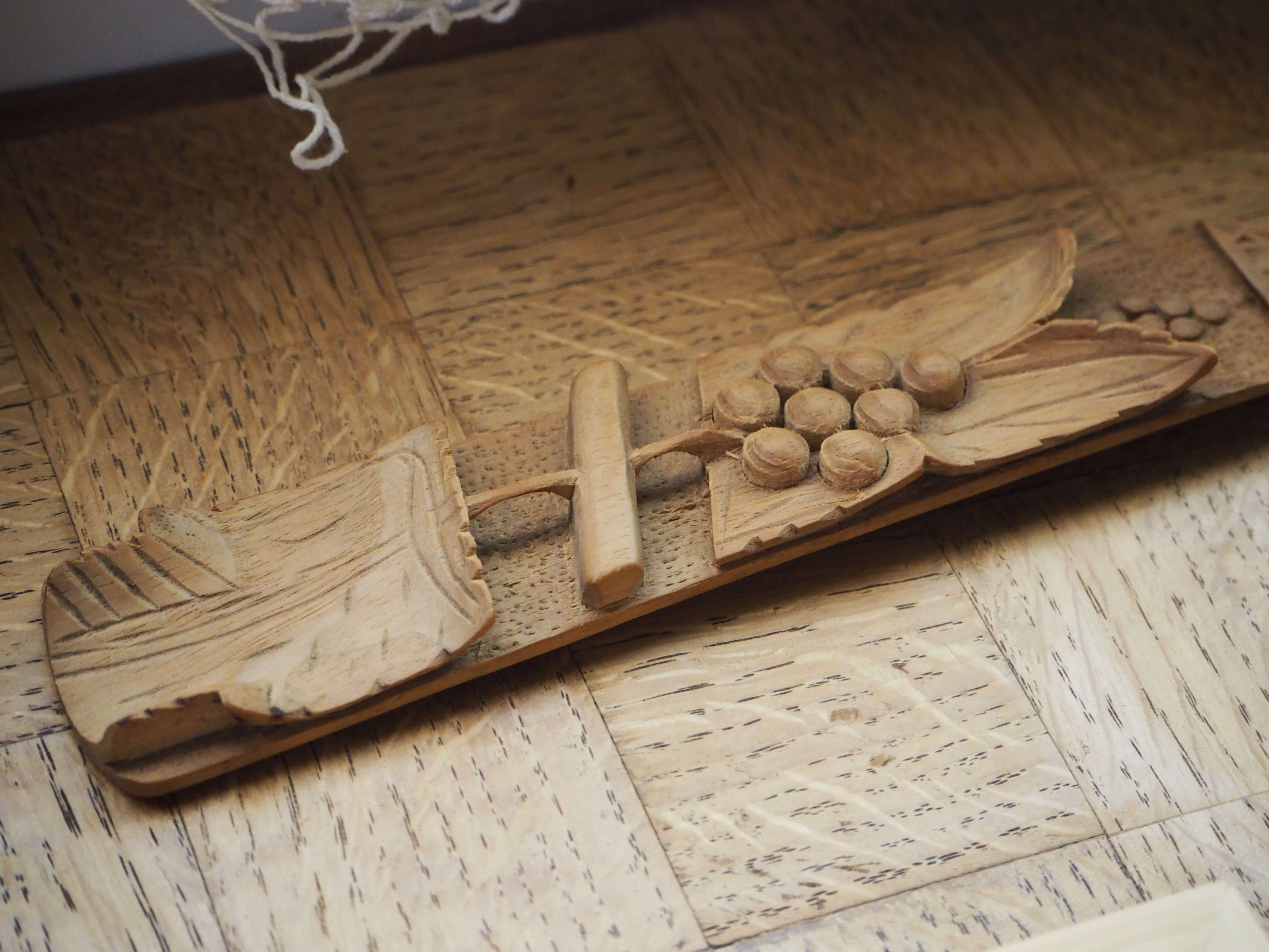 木製 ヴィンテージ フォーク オブジェ 彫刻 ファーマーズ風 obj-2