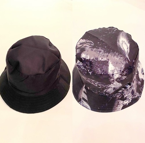 Reversible Bucket Hat　Feather / Black