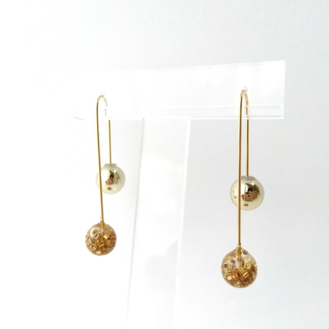 MINASOKO Pierced Earring U-shape gold