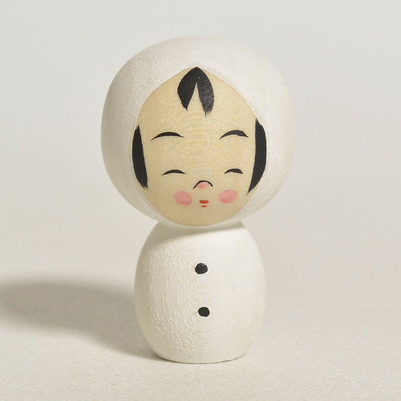 首ふりこけし スキー人形 ゆきんこ 民藝 農民美術 モンペ 着物 雪国 ゆきだるまこけしちゃん 約1寸 約3cm 鈴木明 工人（作並系）#2445