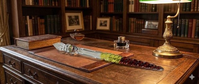 【自分時間・おうち時間】手作り 1点モノ おまかせガラスペン【選べません】(瓢箪ペンレスト付)国内メーカー