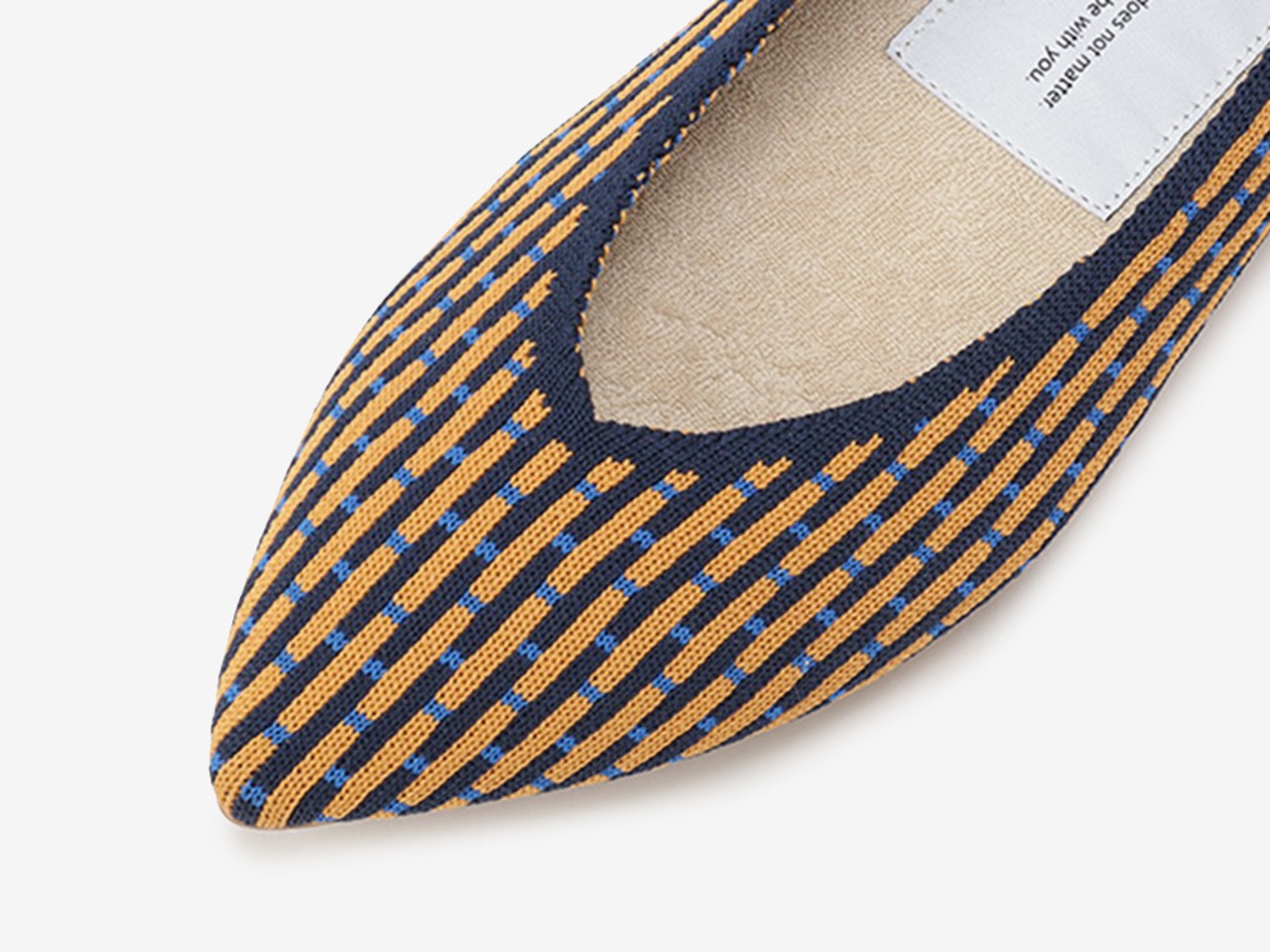 pointed-TILE / NAVY & CAMEL