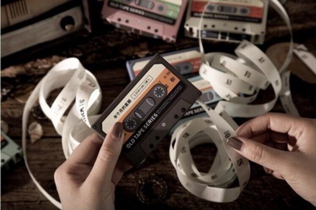 クラフト＆トレぺテープセット カセットテープ風ボックス 全8種 海外