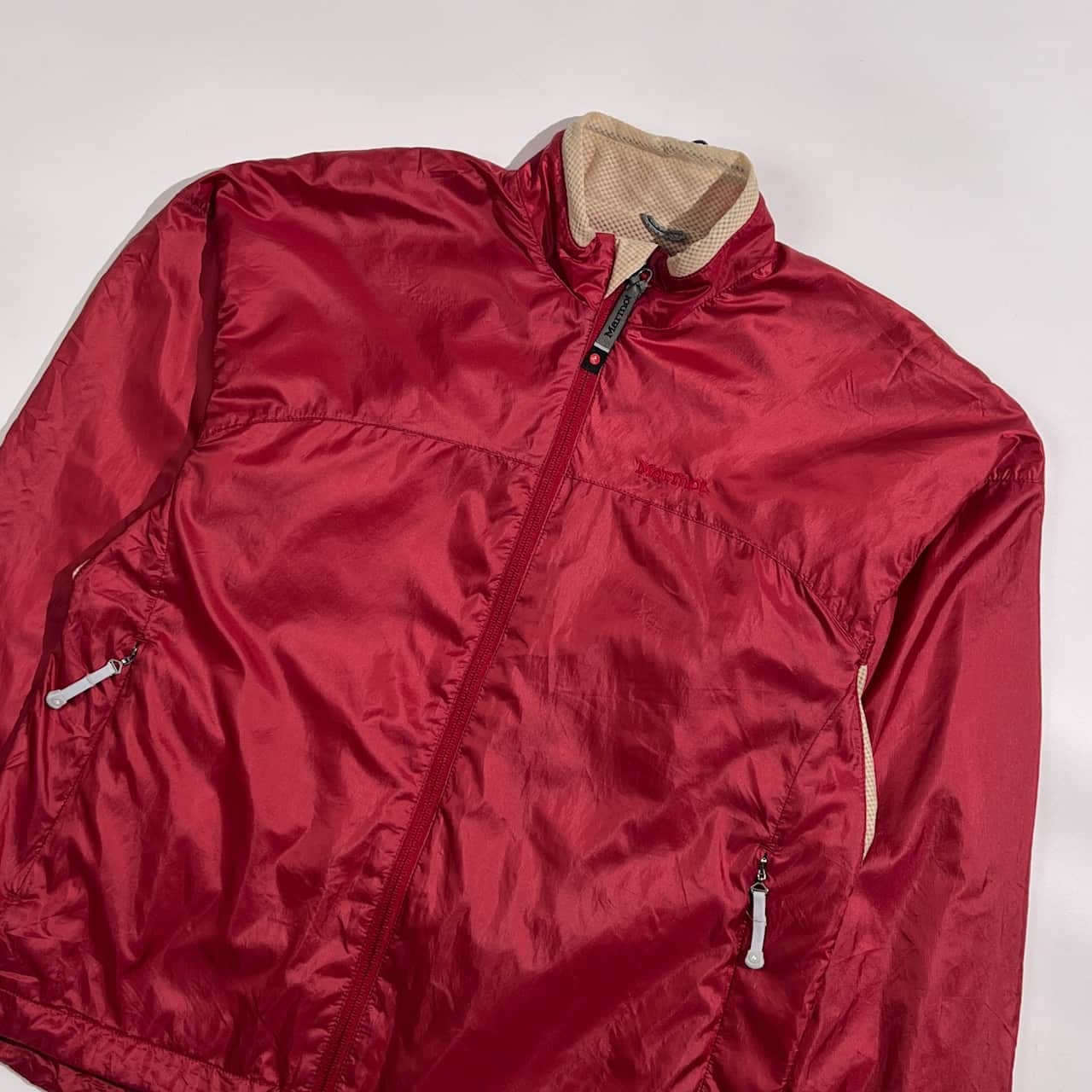 Marmot マーモット デサント製 ナイロン フルジップ ジャケット M /レッド系 メンズ