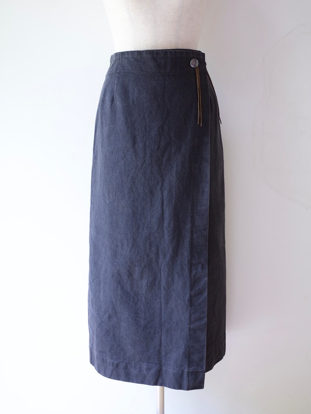 Concho Button Wrap Skirt