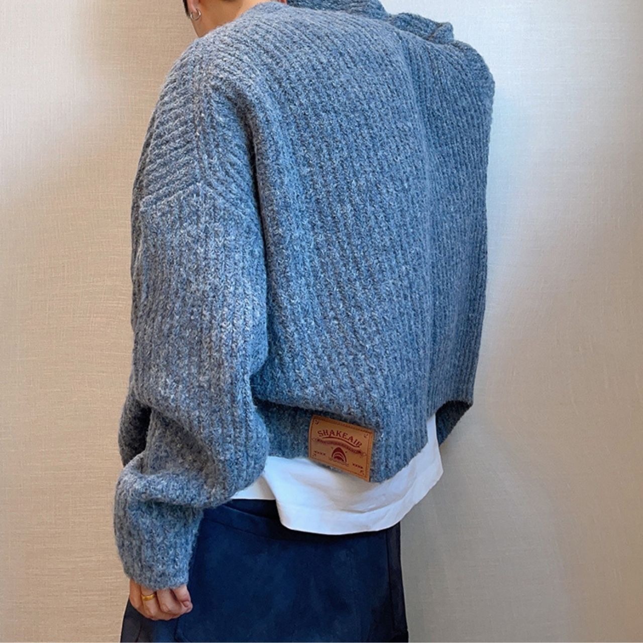 ル​​ーズショートニットカーディガン　1030