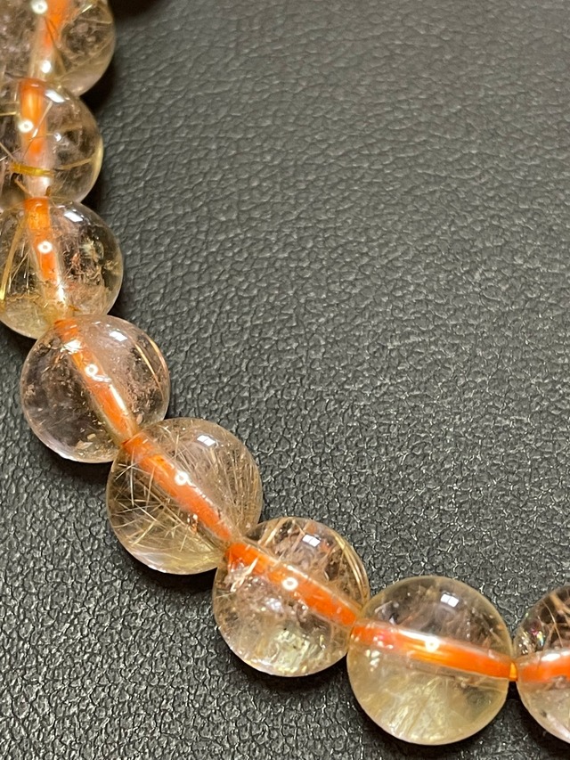 ルチルクォーツ　天然石　ブレスレット