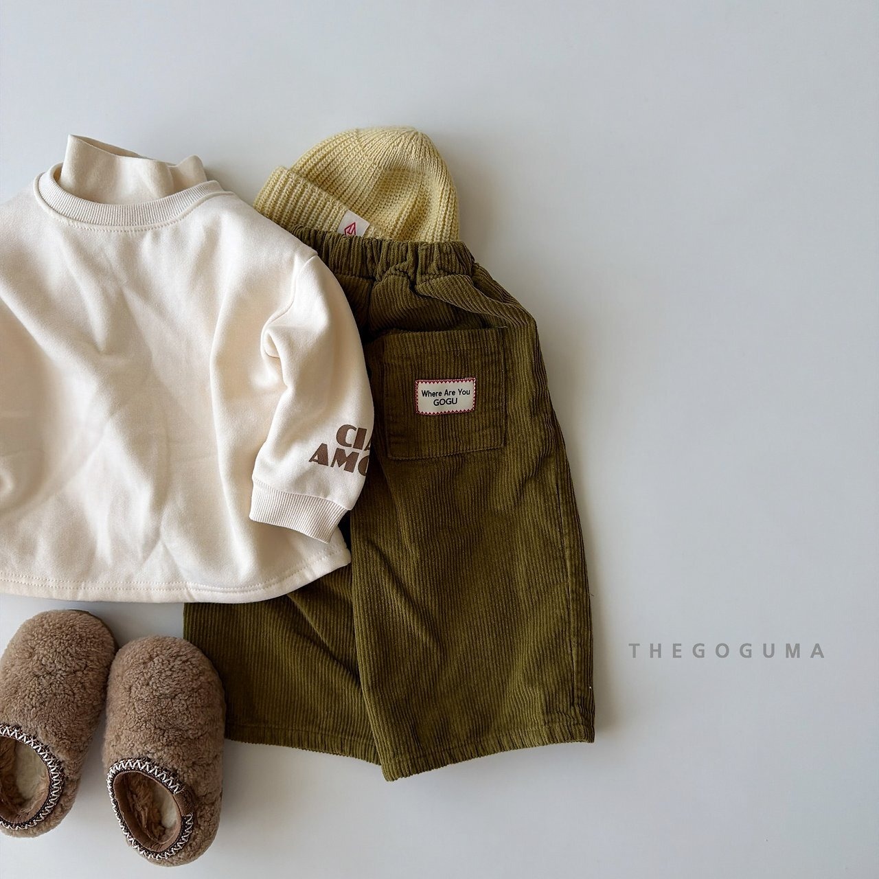 【取寄】THE GOGUMA カラーコーデュロイ裏起毛パンツ｜冬服｜韓国子供服