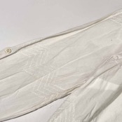 TOMMY HILFIGER トミーヒルフィガー RELAXED FIT ハーフボタン 長袖シャツ M/ホワイト レディース