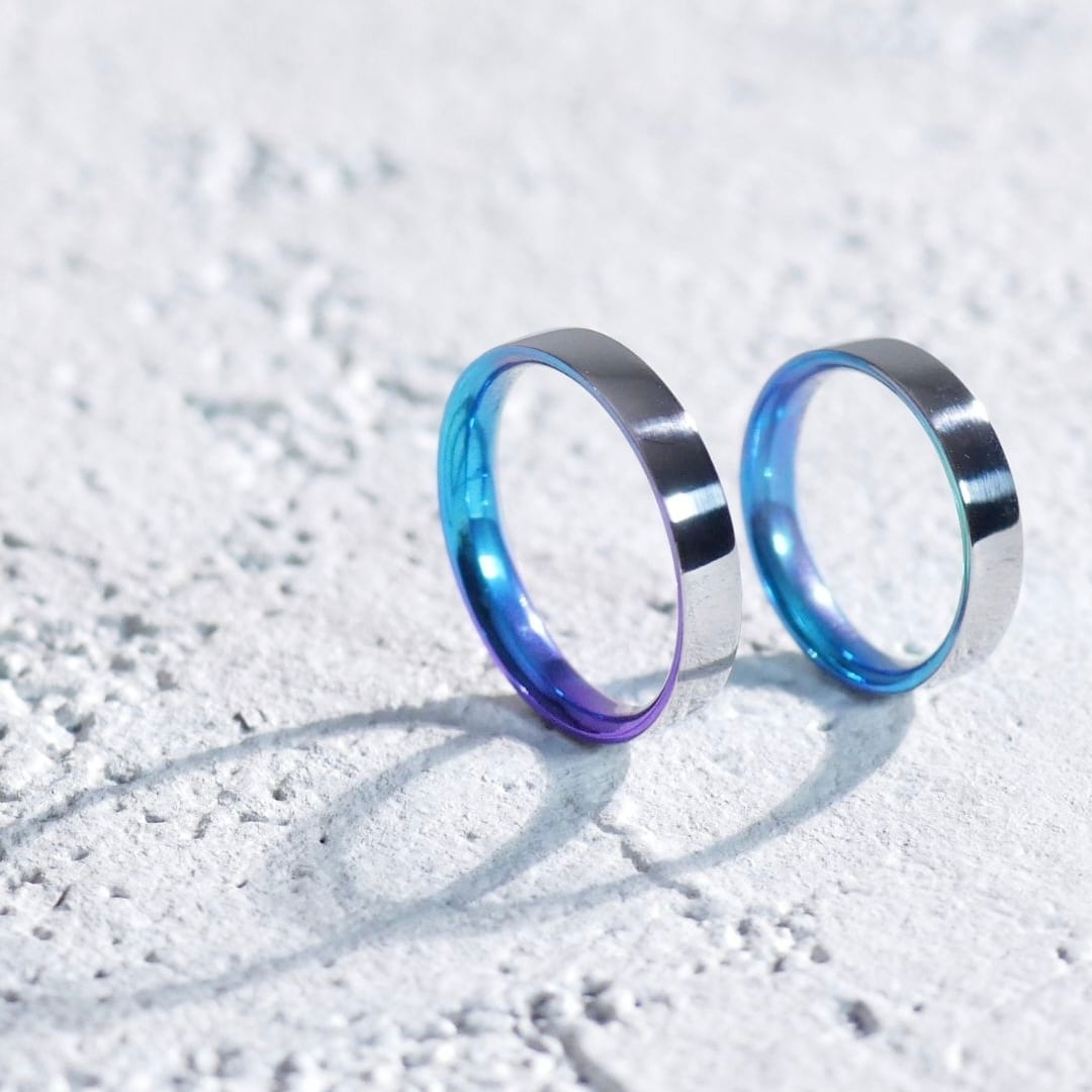 裏で楽しむ 4mm フラットリング チタン製 | Arikata － チタンを使った