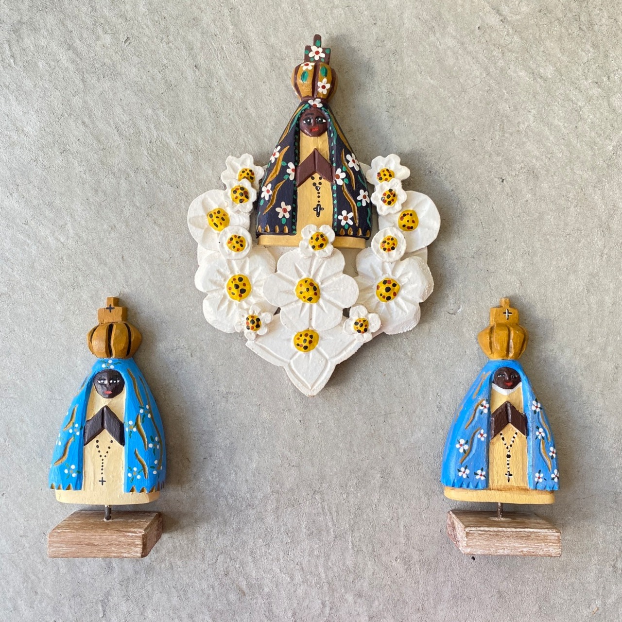 フォークアート OA 壁掛け フラワー&アパレシーダ