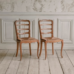 チェア/ラッシュシート/ディスプレイ/アンティークチェアー/椅子/イス/ガブリオールレッグ