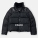 COACH コーチ 襟ボア ラムレザー 切り替え ダウンジャケット 黒 ブラック XS アウター / J&NREUSE レディース
