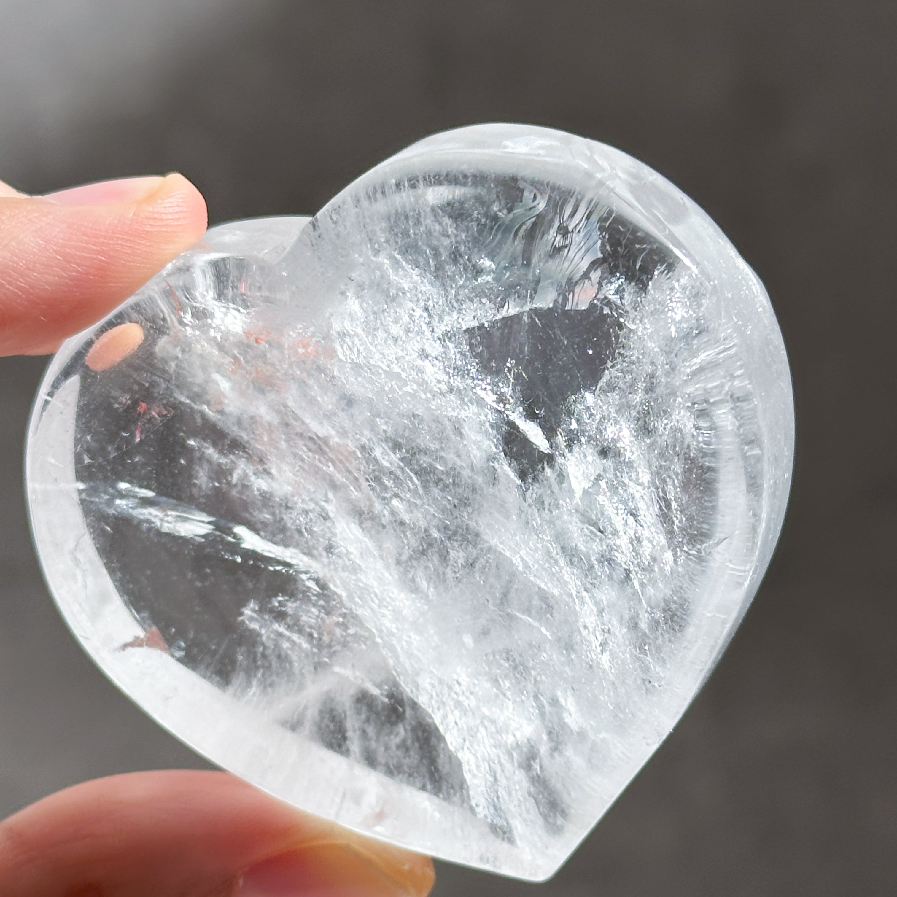 クリアクォーツハート型のうつわ 51◇ Clear Quartz ◇ 天然石・鉱物