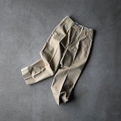 INTÉRIM / HEAVY PIMA TWILL 1-TUCK FRENCH ARMY WIDE TAPERED TROUSER