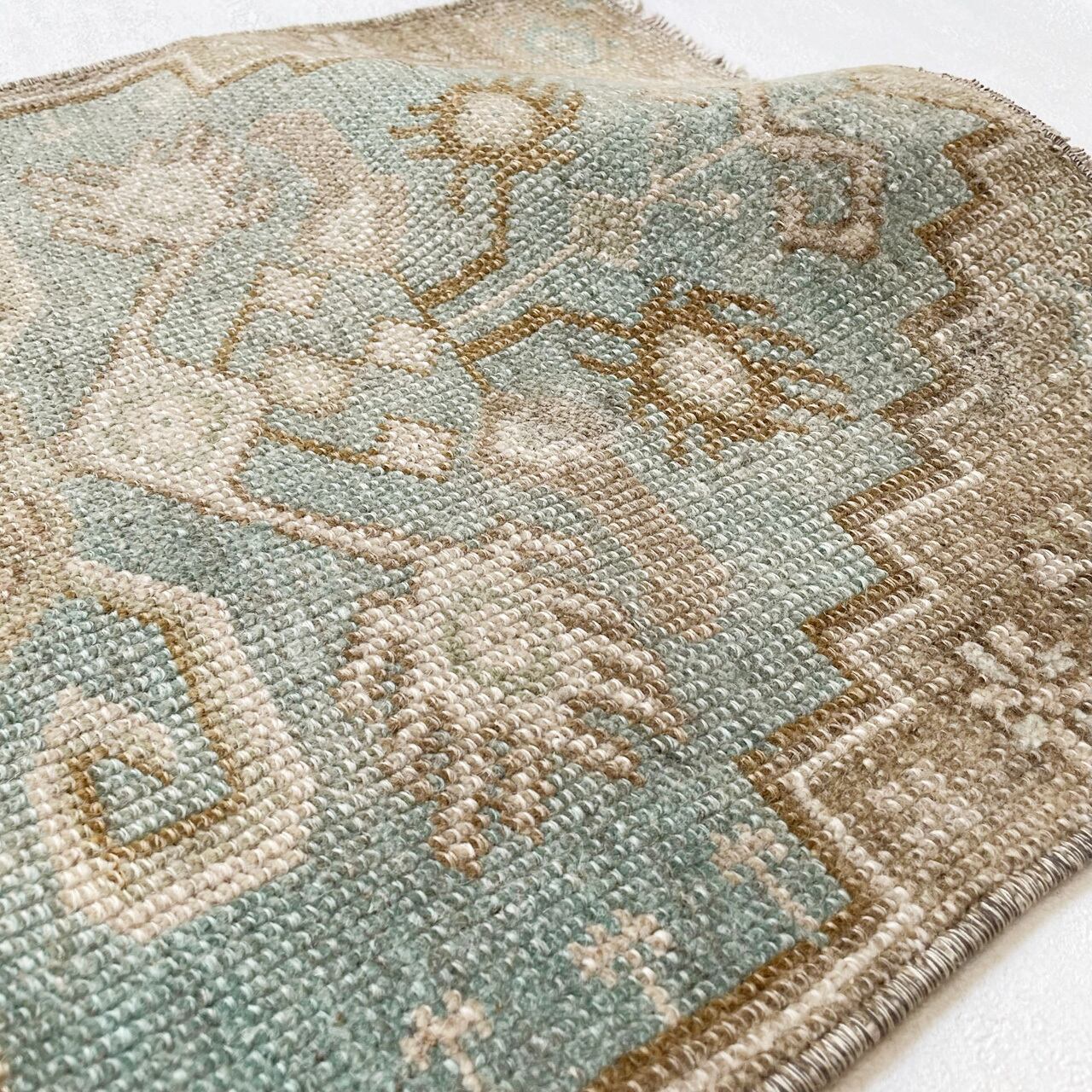 ヴィンテージラグ｜スモール vintage rug small * ミスティックグリーン mystic green 46×88