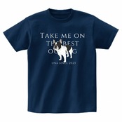 フレンチブルドックおでかけTシャツ_ネイビー