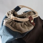 【Deadstock Item】バックパック / Top-flap Draw Backpack/ ネイビー × インディゴパープル・ボトム