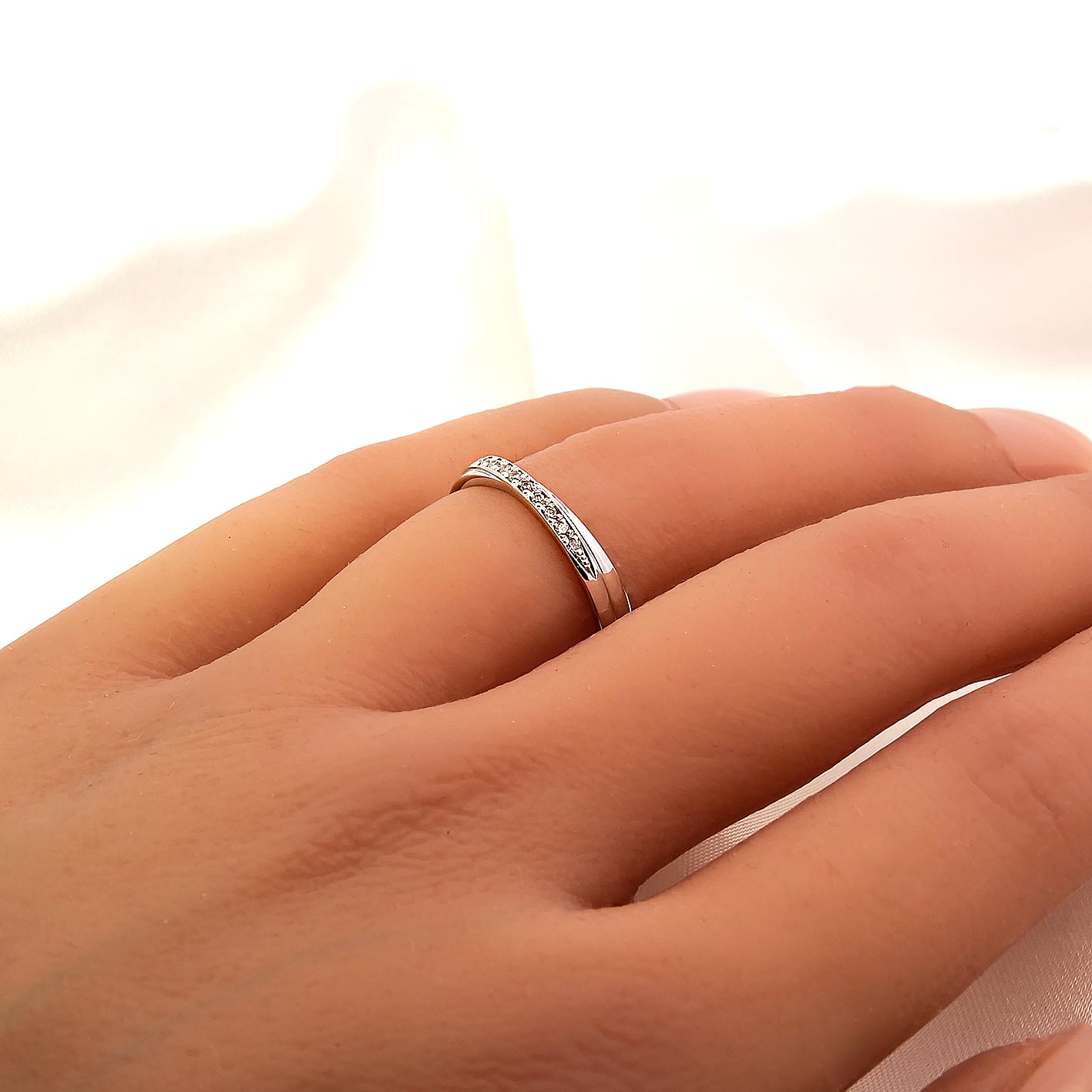 【10金ゴールド結婚指輪 マリッジリング】K10 YG PG WG モアサナイト 結婚指輪  マリッジリング ペアリング　シリーズ029