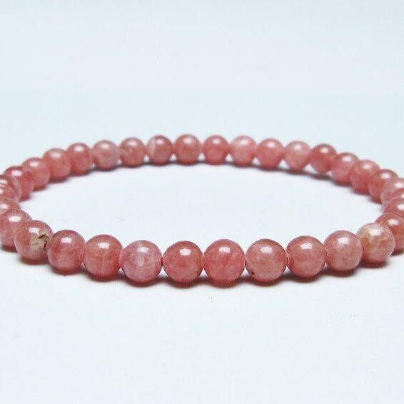 インカローズ ブレスレット 5mm ロードクロサイト ブレス 一点物 メール便可 [M便 1/10] 111-46637