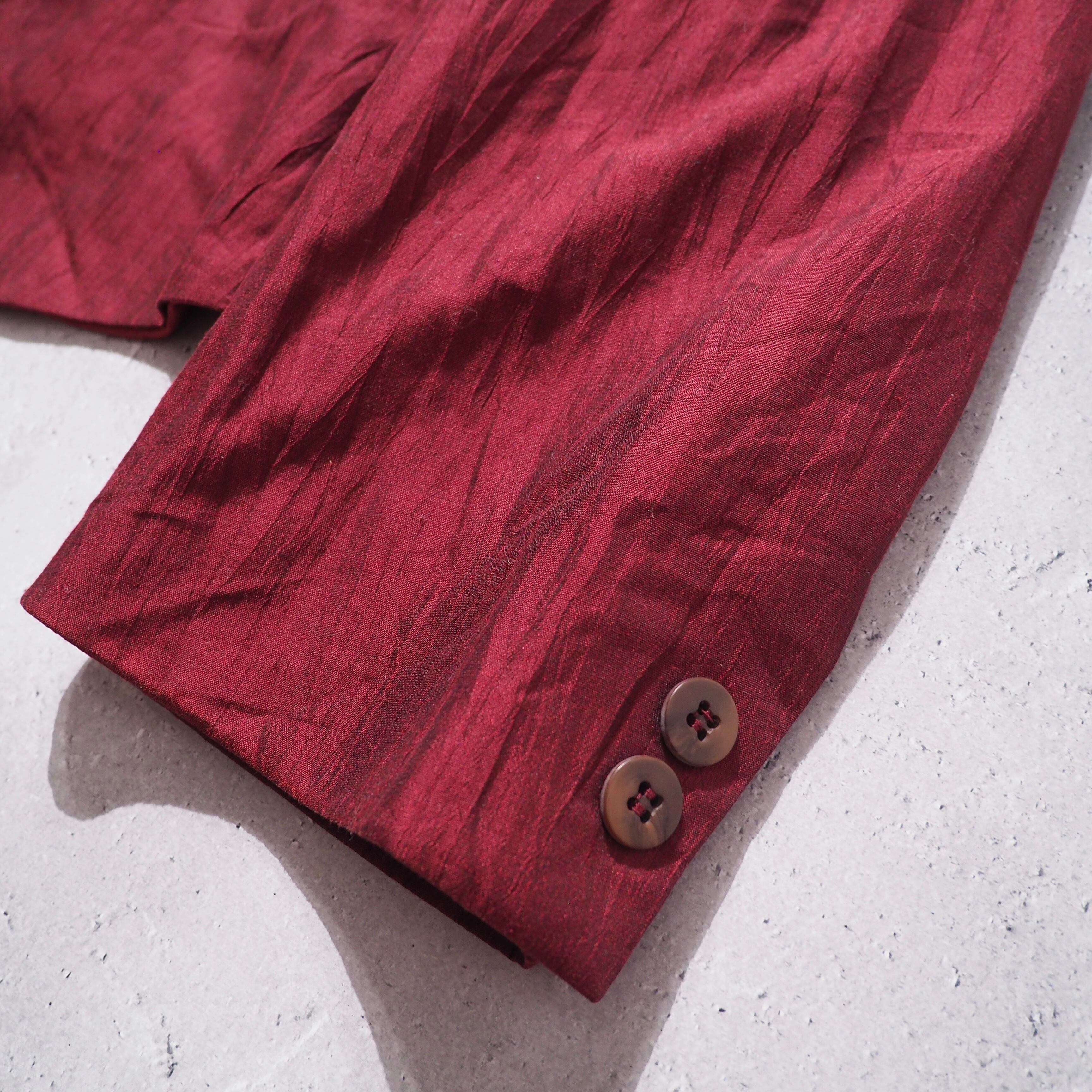 " 暗赫 " Beautiful Dark Bordeaux color vintage Short length Tailored jacket