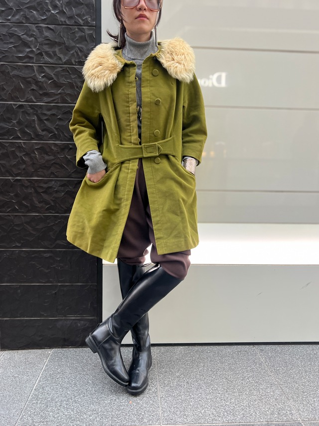 60s pistàcchio green coat ( ヴィンテージ ピスタチオ グリーン コート )