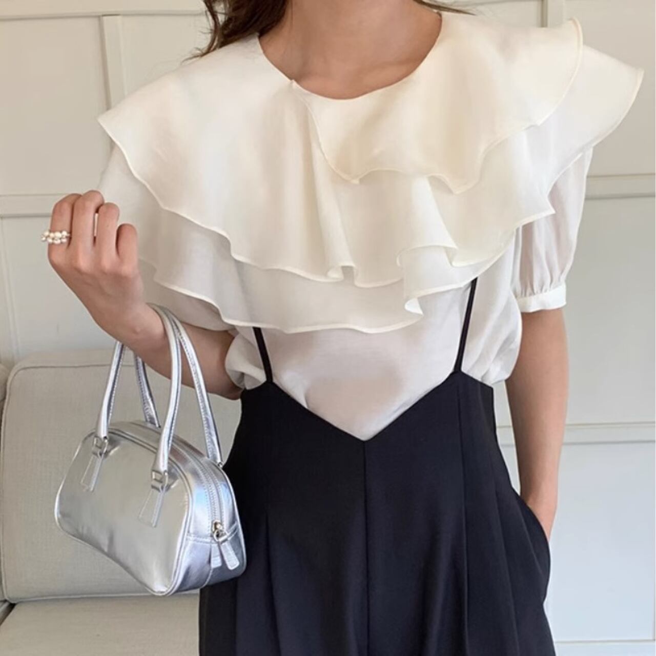 Volume frill romantic blouse A643 | arSelects