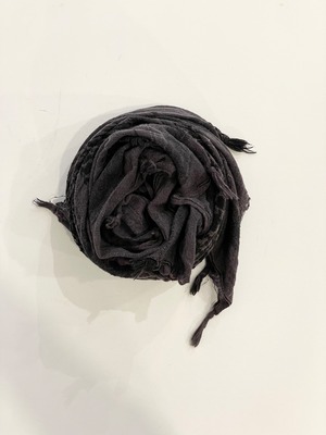 TrAnsference arab scarf - imperfection black object dyed