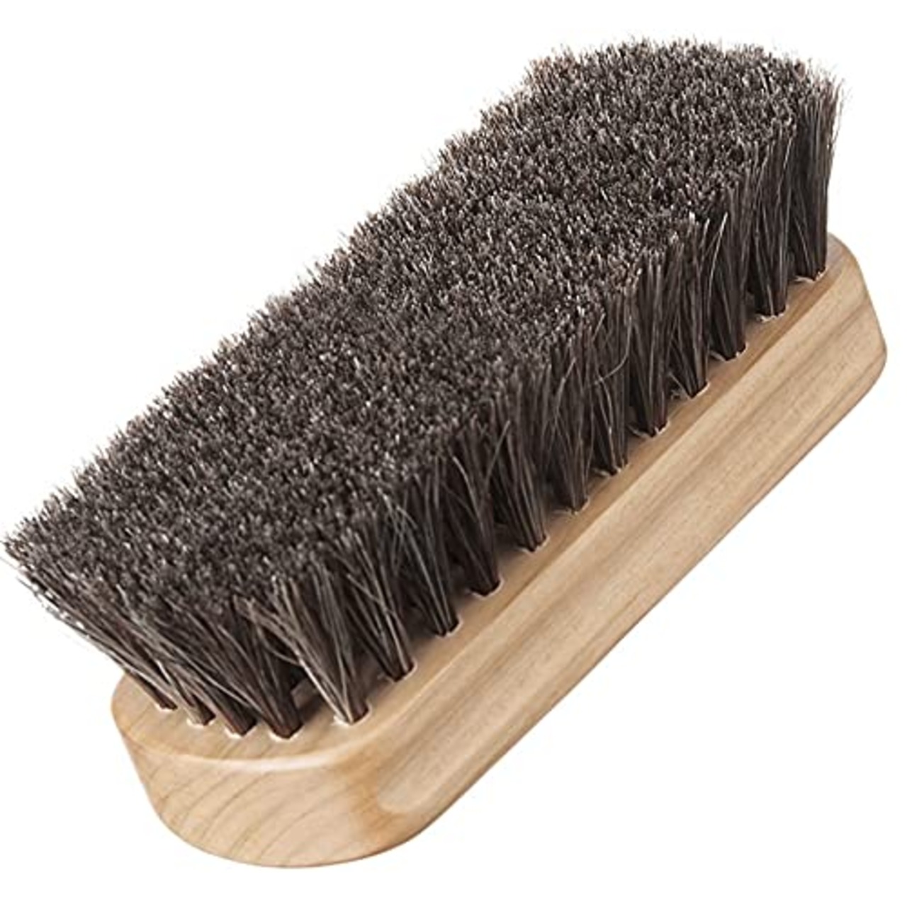 近藤(Kondo)靴磨き ブラシ天然 馬毛 100% レザー用 革靴用 ハンディーホース ブラシ シューケア ホコリ落とし 汚れ落とし クリーム伸ばし 馬毛ブラシ