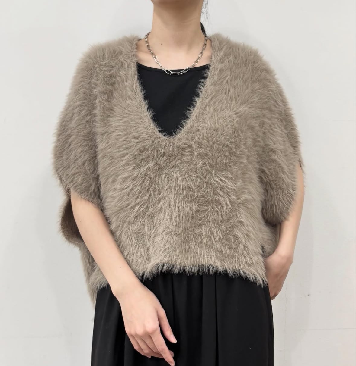 siro de labonte 】shaggy knit short vest | valance 福井