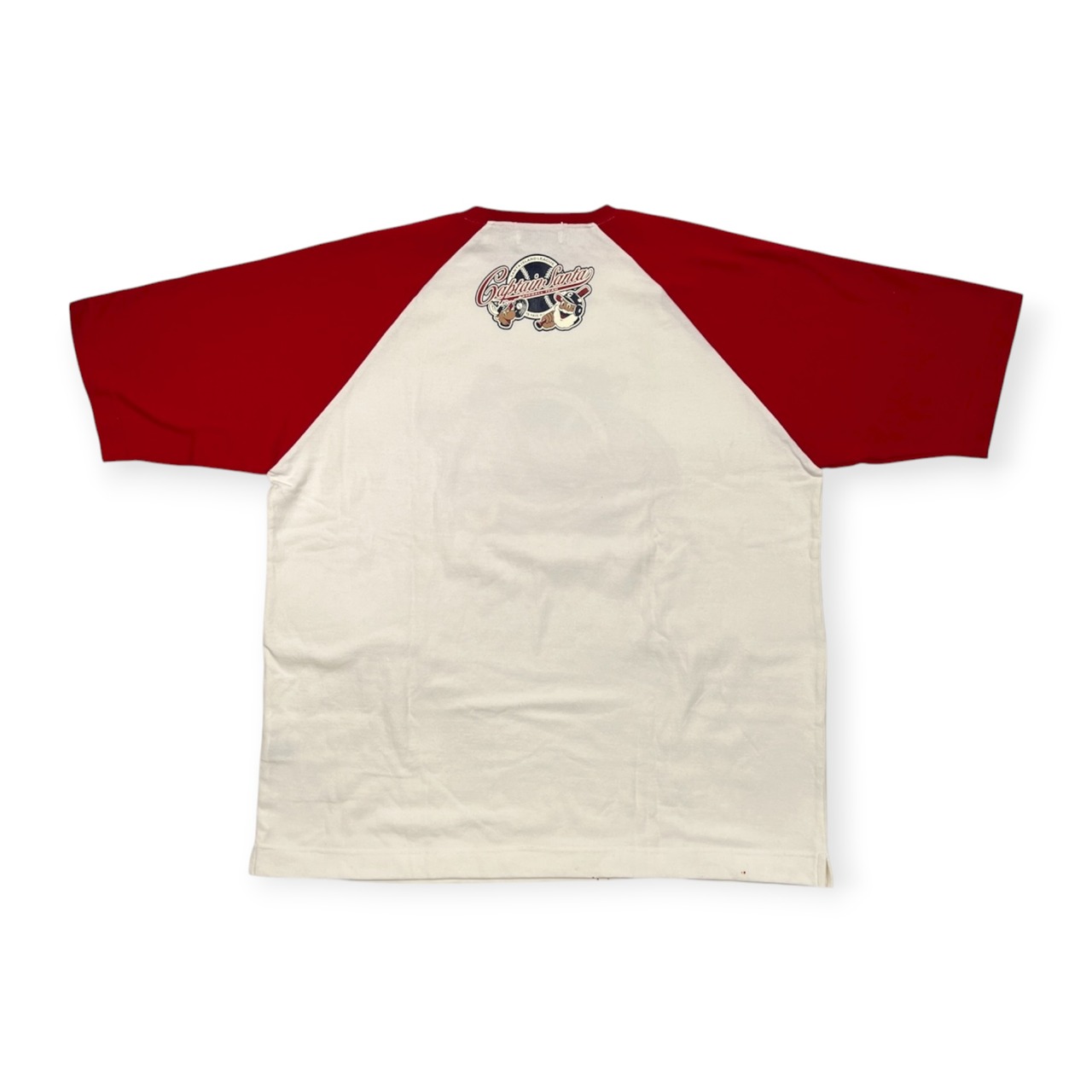タグ付き CAPTAIN SANTA キャプテンサンタ プリント ベースボール 半袖Tシャツ サイズ XL /ホワイト×レッド/オールド/ビンテージ