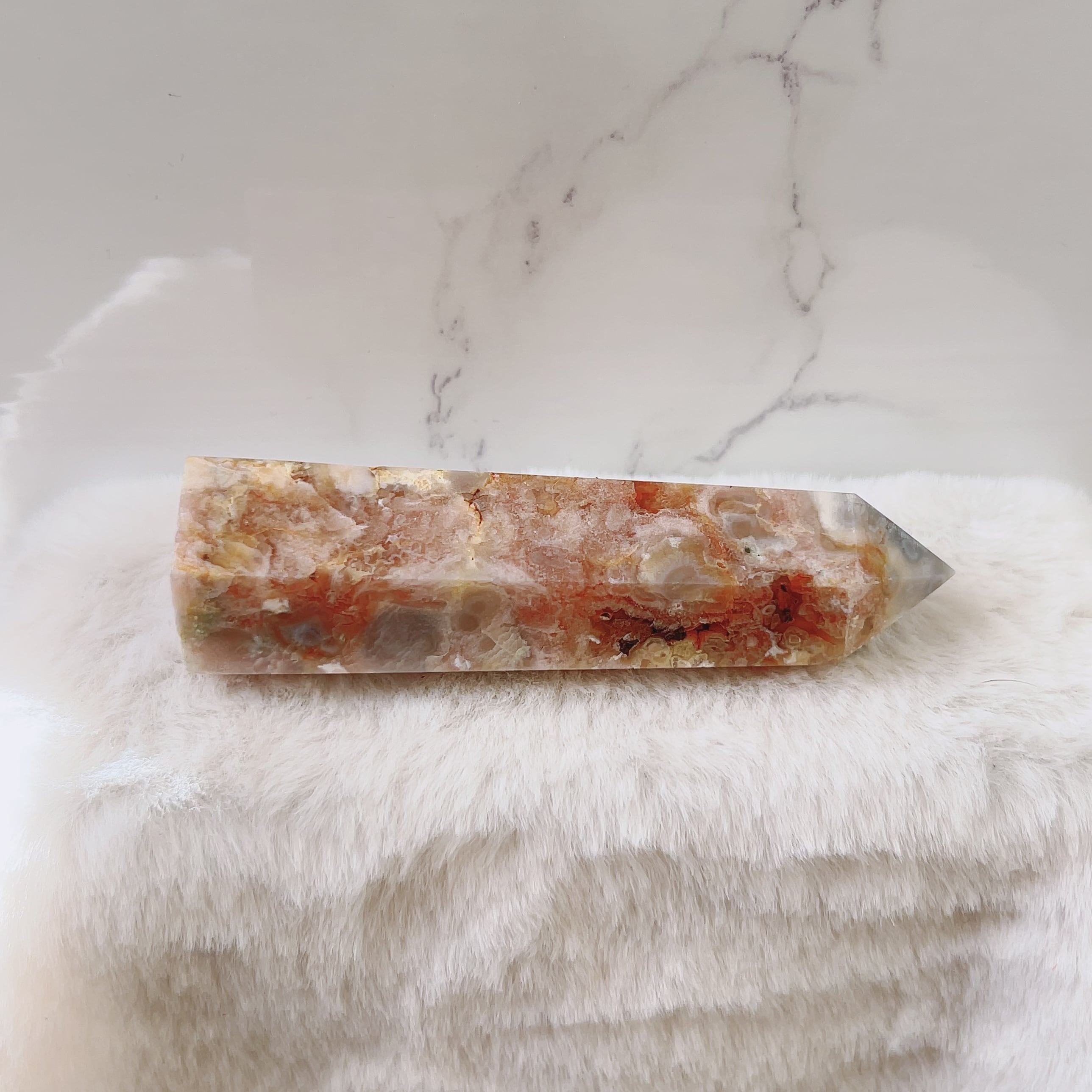 桜瑪瑙 ❀ フラワーアゲート スラブ 原石スライス❤︎ネイル